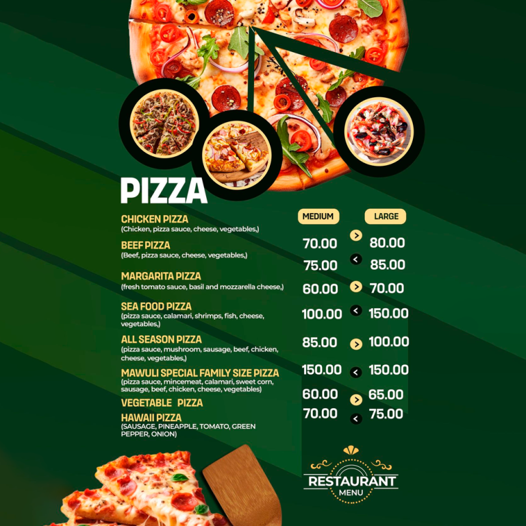 Imagen de ejemplo de menú gastronómico con diseño profesional